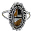 Southwest Sterling Silver And Multicolor Inlay Ring Size 6-1/2 WX82256